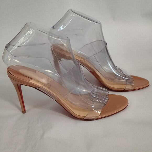 Christian Louboutin Just Nothing Blush Slide Sandals Size 39 (US 9) Pre‑Owned - Picture 2 of 16